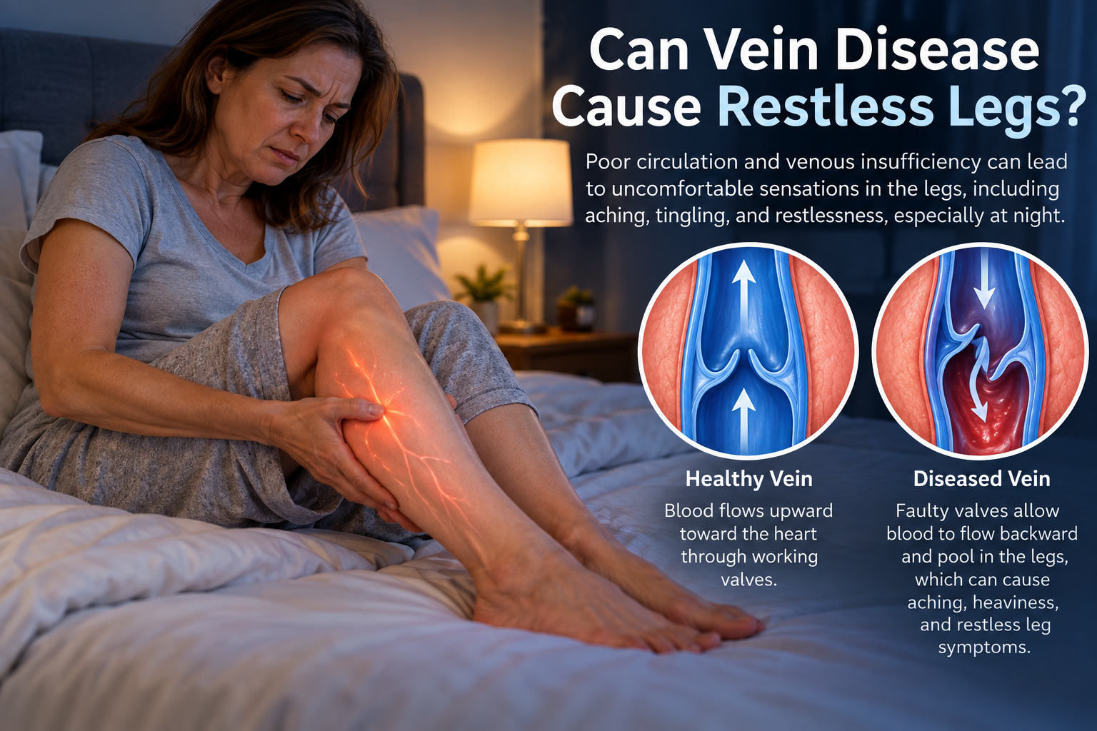 Why Are My Legs Swollen? Signs It May Be a Vein Problem ( Cloned ) 2 Can Vein Disease Cause Restless Legs?